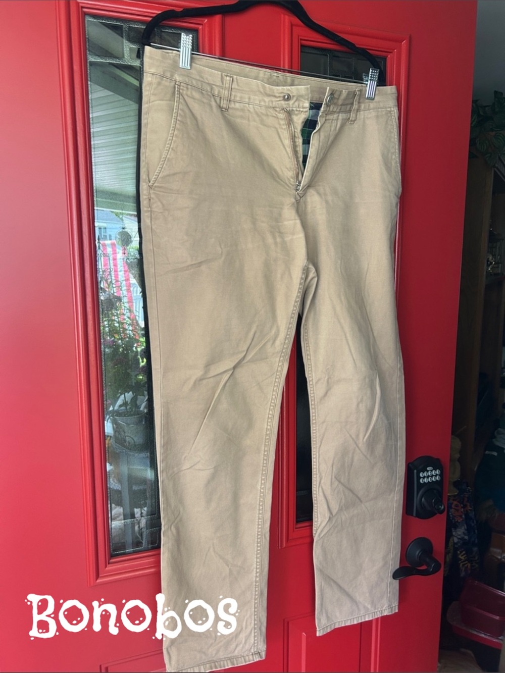 Bonobos Tan Flat Front Chino Pants